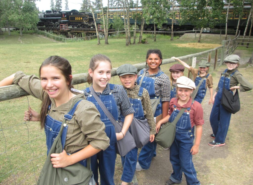 Photo of camp attendees at Heritage Park for summer camps