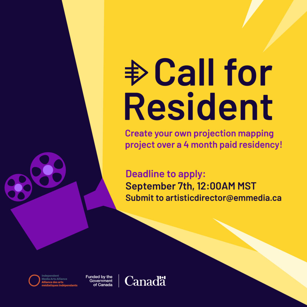 Call for Resident graphic by EMMEDIA. Deadline to apply is September 7, 2024