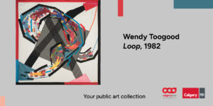 Billboard with artwork by Wendy Toogood: Loop, 1982