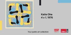 Billboard with artwork by Katie Ohe: 4x1, 1976