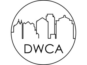 Black and white logo for DWCA