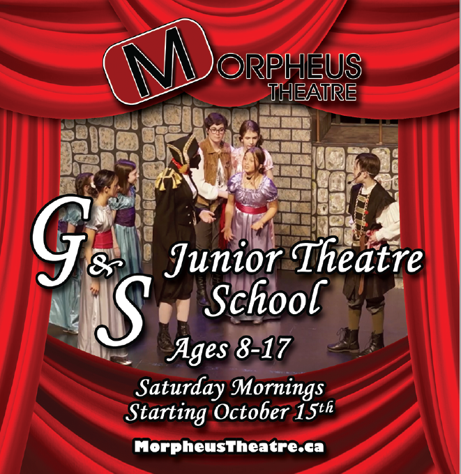 Graphic for Morpheus Theatre's Junior Theatre School starting October 15, 2024