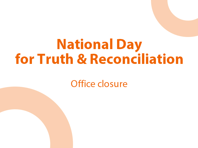 Graphic for National Day for Truth & Reconciliation office closure