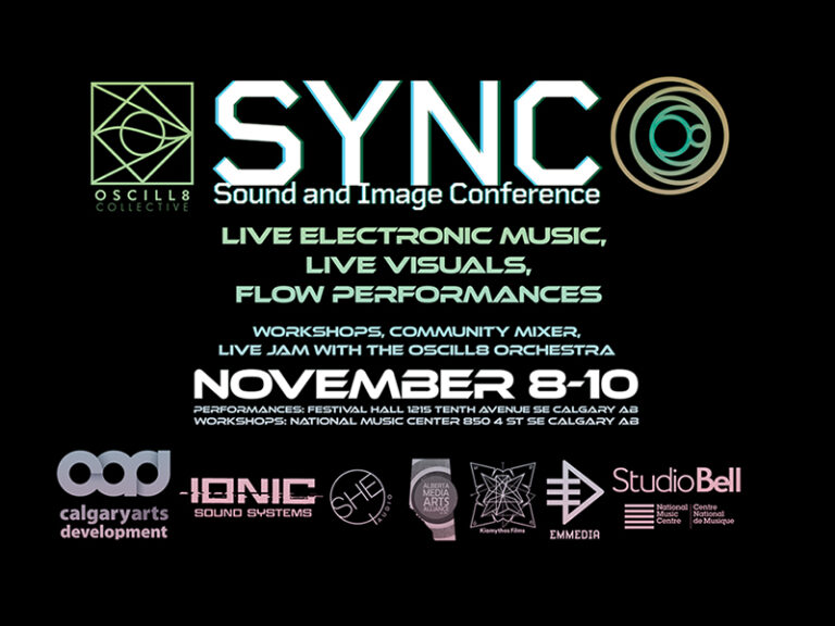 Graphic for the SYNC Sound and Image Conference on November 8-10, 2024