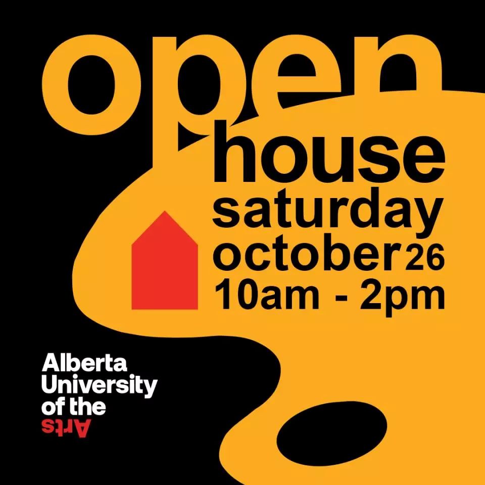 Open House graphic from AUARTS on Saturday October 26, 2024