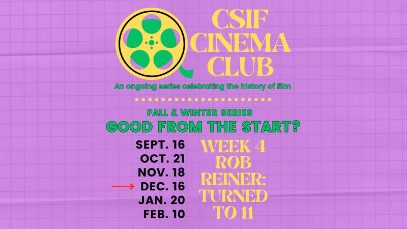 CSIF Cinema Club graphic for their December 16 event in the series