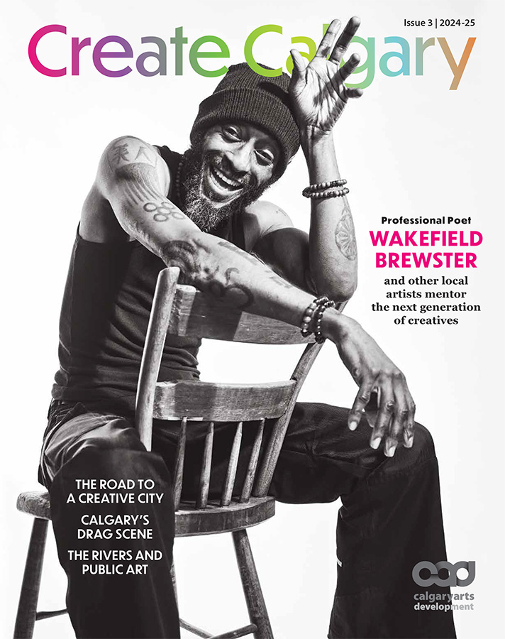 Create Calgary magazine cover with Wakefield Brewster