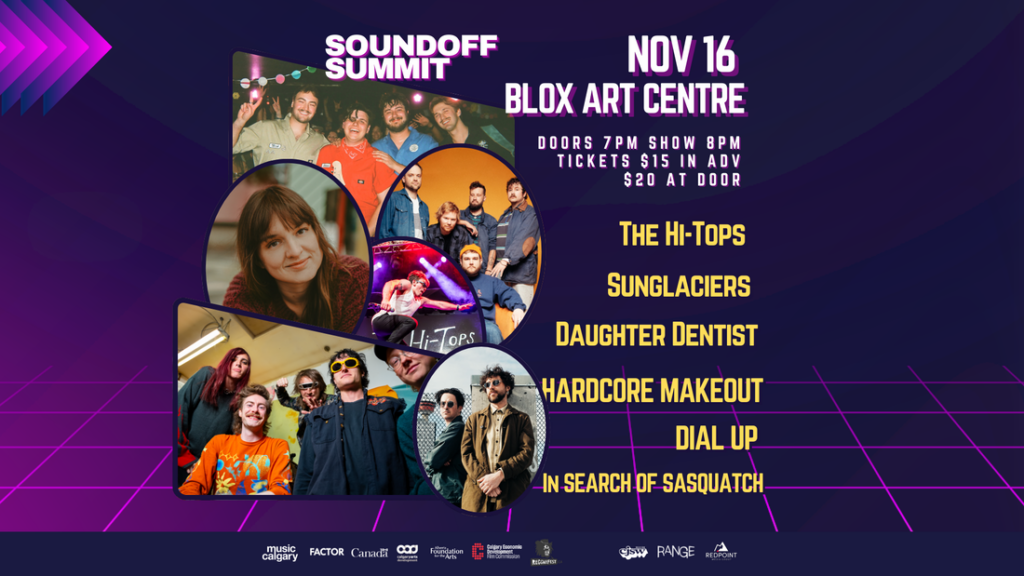 Graphic for Soundoff Summit event at Block Art Centre