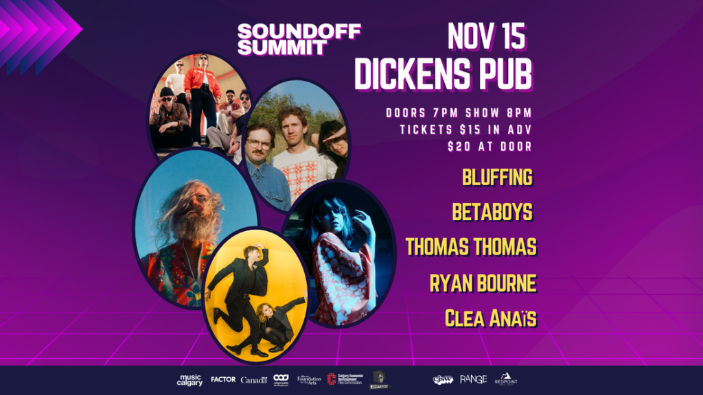 Graphic for Soundoff Summit event at Dickents Pub