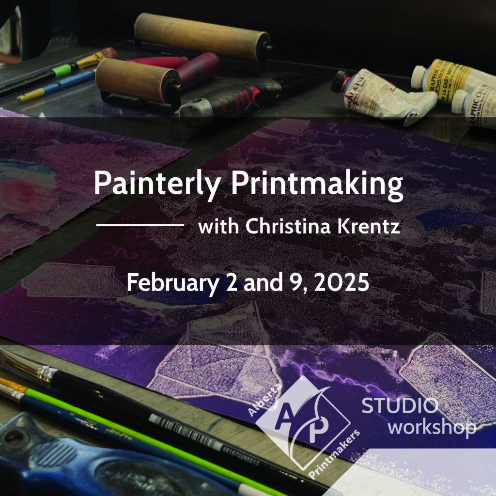 A graphic reading Painterly Printmaking with Christina Krentz