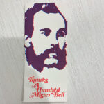 The cover of a flyer with Colonel Walker and the copy: Thanks A Hundred Mister Bell