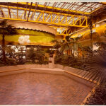 Vintage photograph of the interior of a downtown Calgary open space
