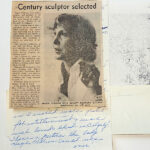 Old newspaper article about a sculptor selected for the bust of Colonel Walker