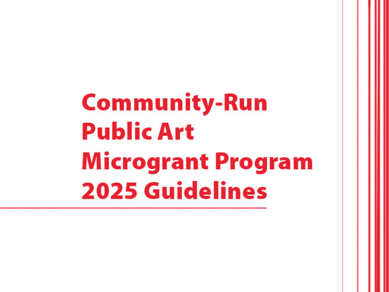 Community Run Public Art Microgrant Program Guidelines Released