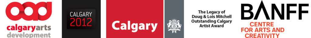 Calgary Arts Development, Calgary 2012, City of Calgary The Legacy of Doug & Lois Mitchell Outstanding Calgary Artist Award, Banff Centre for Arts and Creativity logos