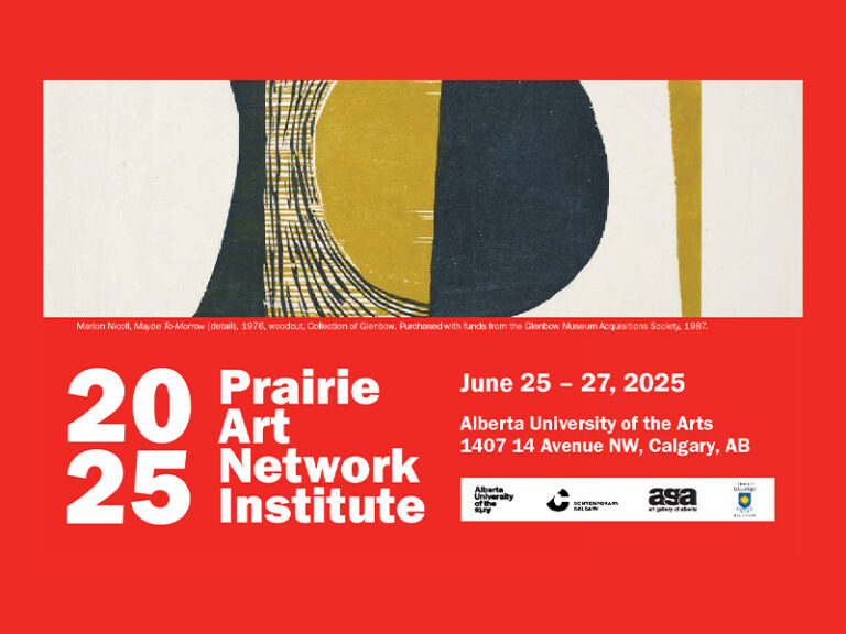Marion Nicoll, Maybe To-Morrow (detail), 1976, woodcut, Collection of Glenbow. Purchased with funds from the Glenbow Museum Acquisitions Society, 1987. 2025 Prairie Art Network Institute June 25 - 27, 2025 Alberta University of the Arts 1407 14 Avenue NW, Calgary, AB