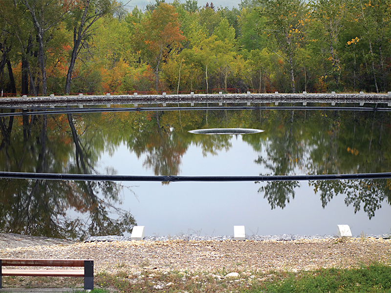 A halo drain at Dale Hodges Park.