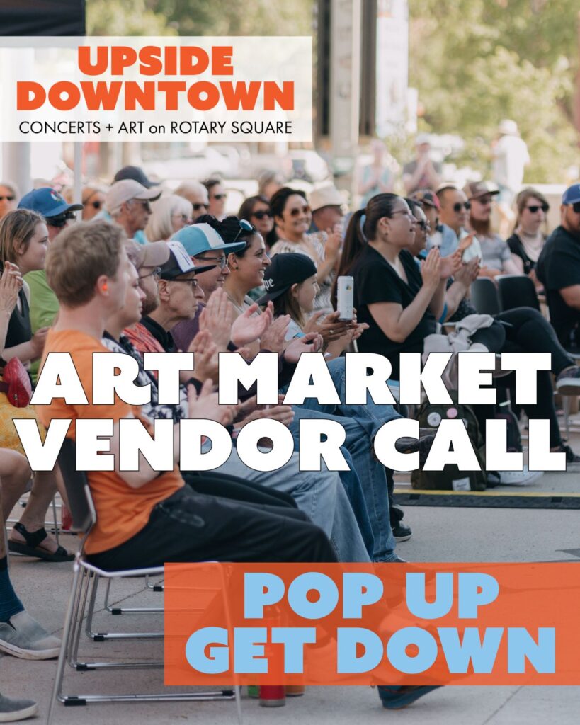 Poster for the Upside Downtwon art market