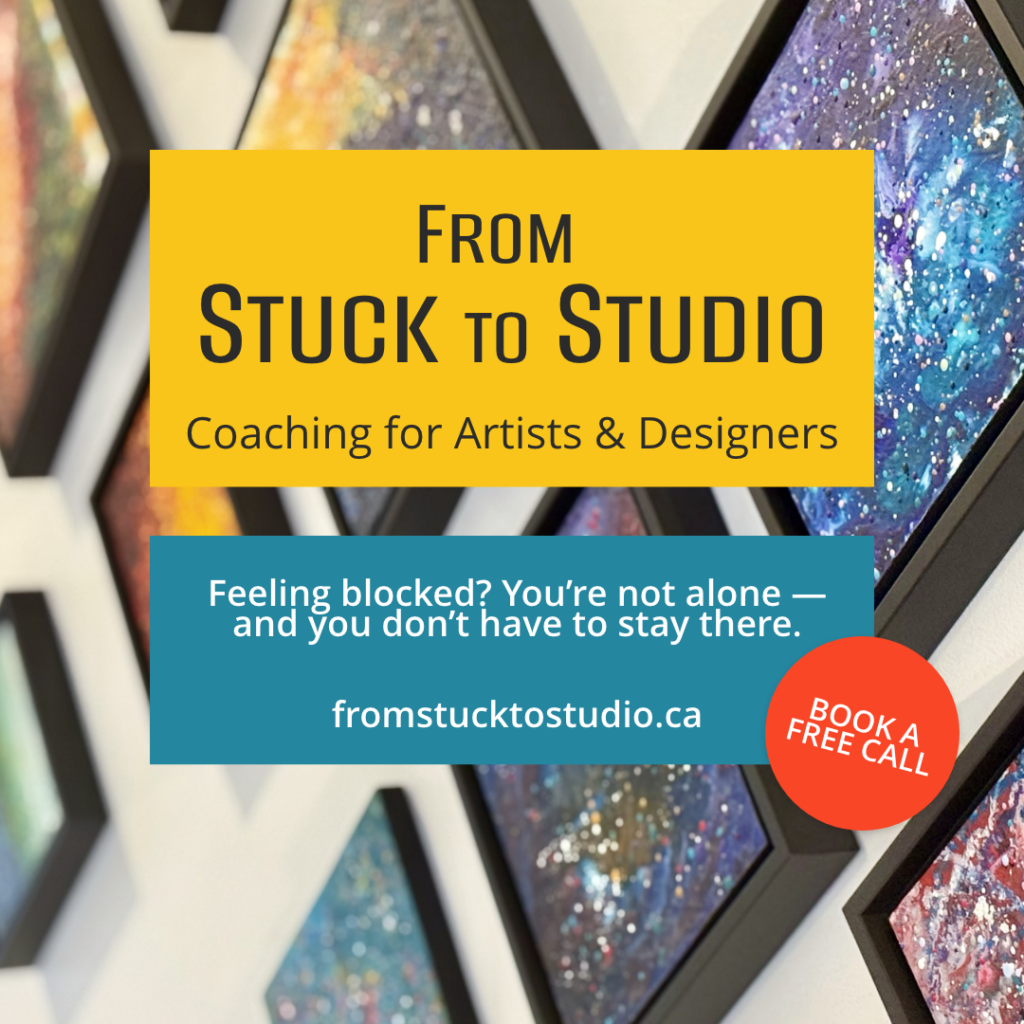 Graphic for the Coaching for Artists & Designers ad