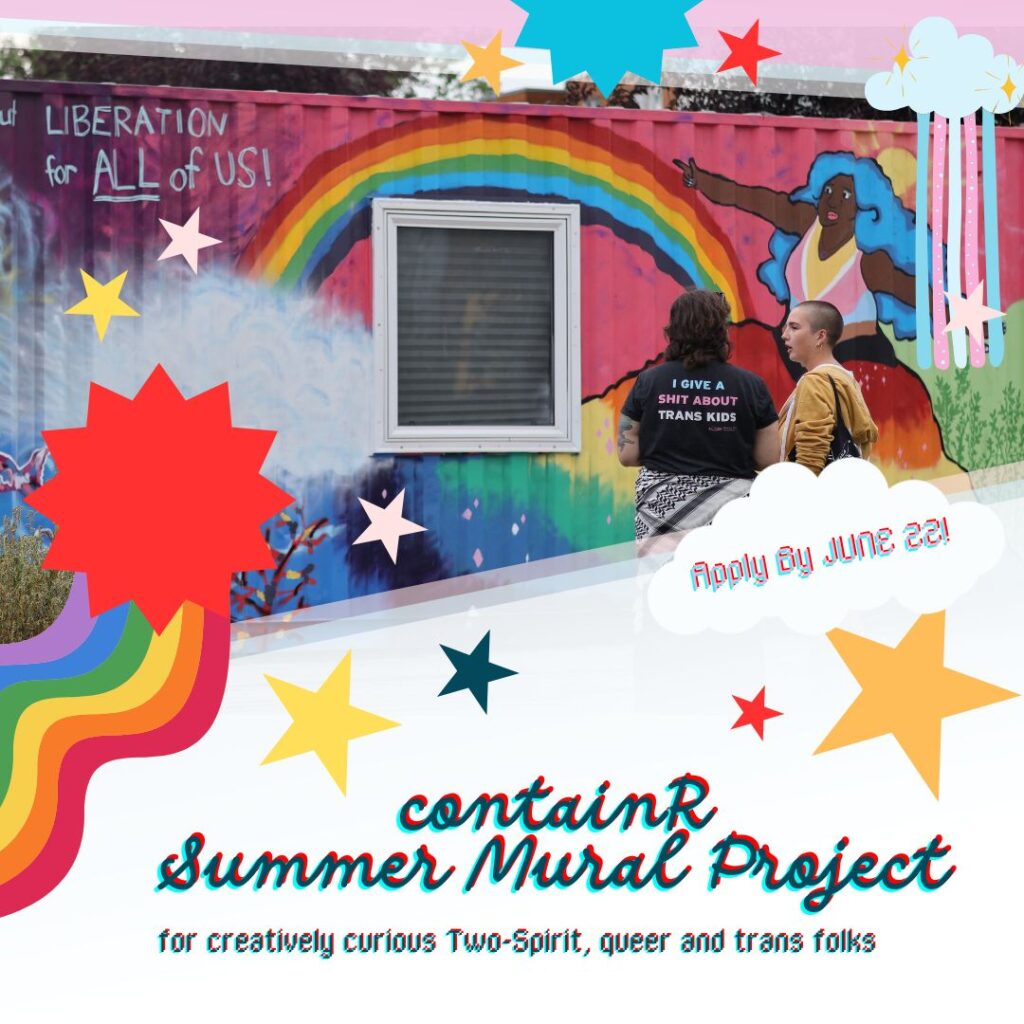 Poster for containR's summer mural project call