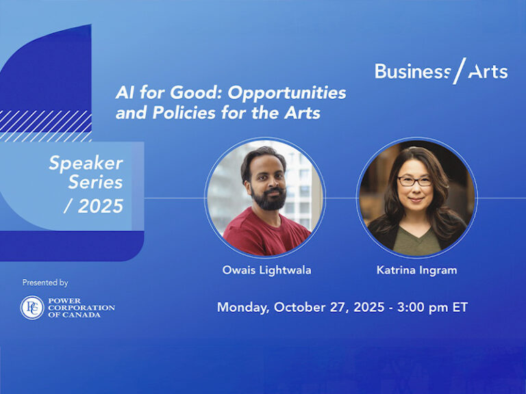 Business Arts graphic AI for Good Monday October 27 2025 3pm