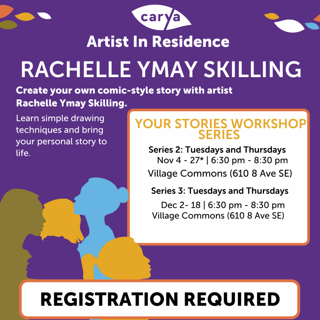 Graphic for workshop with Rachelle Ymay SKilling: Your Stories Workshop Series | Registration required