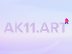Soft purple and blue logo for Anna Karinna reading AK11.ART