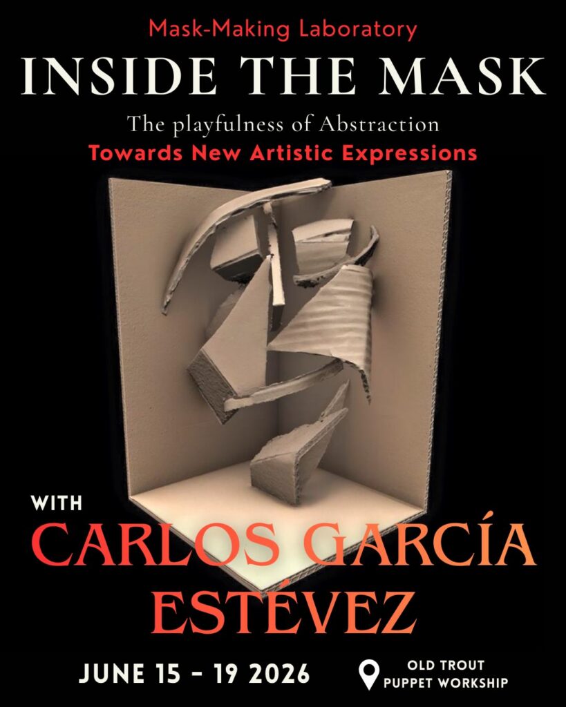 Inside the Mask The Playfulness of Abstraction Towards New Artistic Expressions, includes a cardboard piece of art which looks sculptural perhaps a mask
